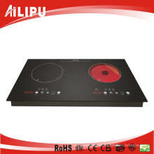 Hot Sale Built-in Two Burners Induction Cooker and Infrared Cooker with CB/Ce Certificate Model Sm-Dic12